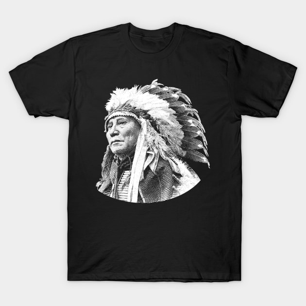 Chief Hollow Horn Bear Graphic T-Shirt by warishellstore